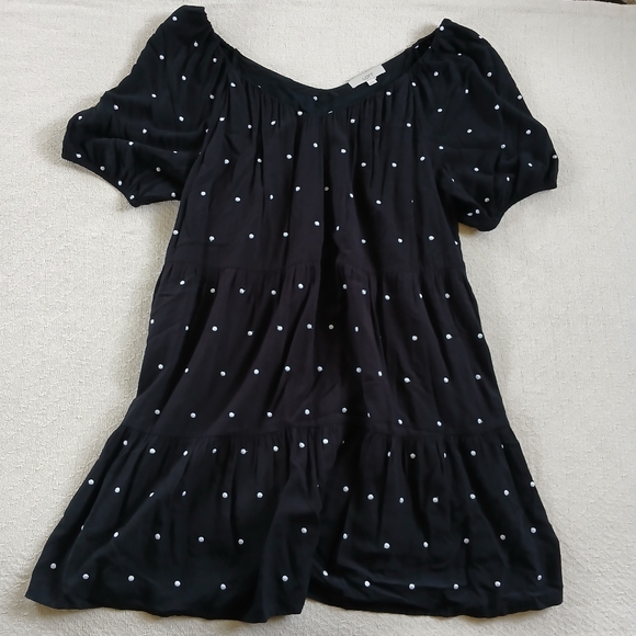 loft ♡ dotted tiered swing dress - Picture 3 of 12